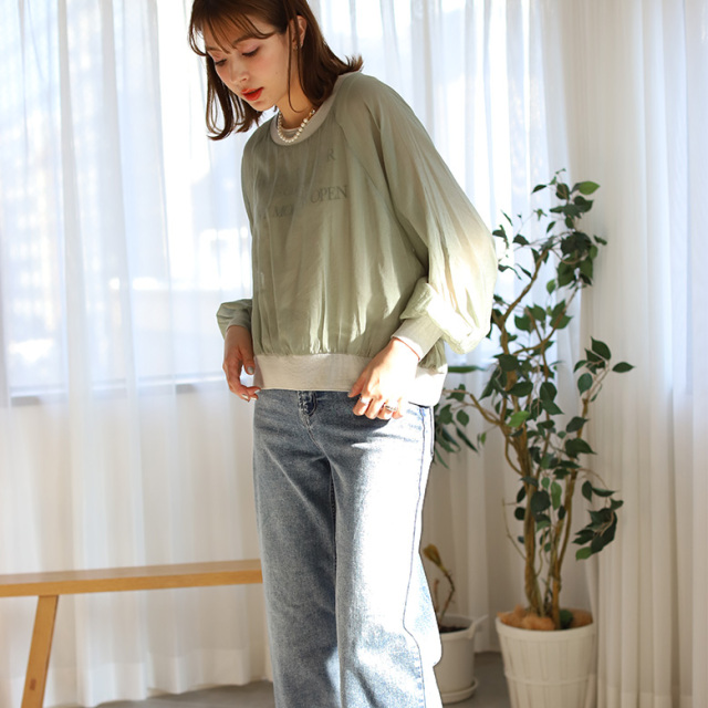 ロゴタンクトップ付きシアートップス ロゴタンクトップ付きシアートップス(39-0305)