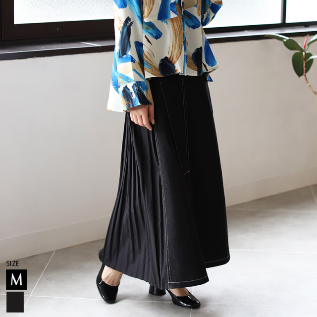 バックプリーツデニムスカート(988-31205)