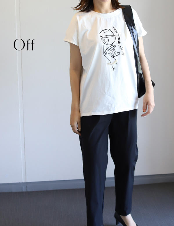 ハンドワインプリントパールTシャツ(32150Y)