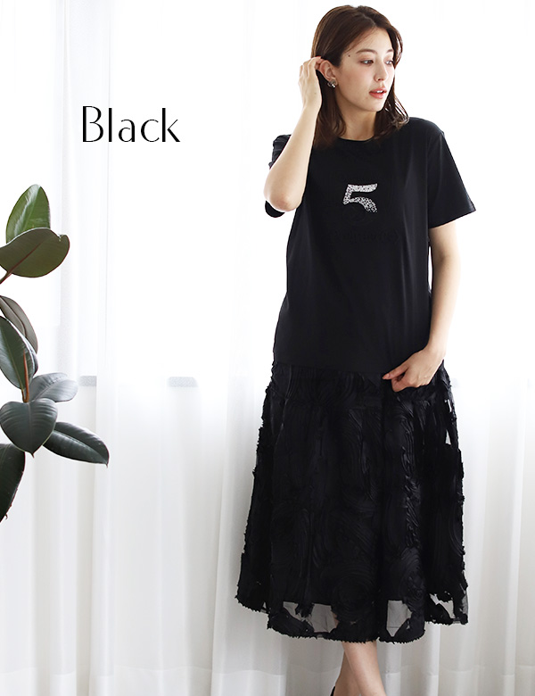 エンボスラインストーンTシャツ(KY-4233)