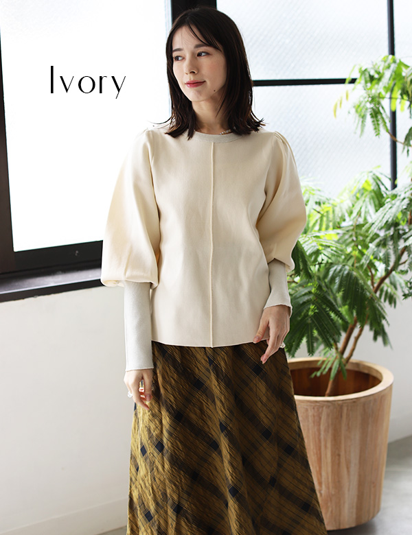 展示のみ美品　 シアーボリュームスリーブプルオーバー　ブラック bbxn1464_m01.jpg