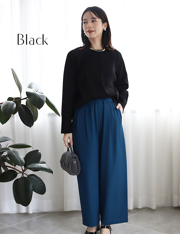 超軽量ウォッシャブルラグランスリーブニット(245LA0453)