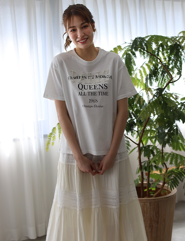 <新品未使用品> DSC パールロゴTシャツ パールPARISロゴTシャツ(KY-5164)