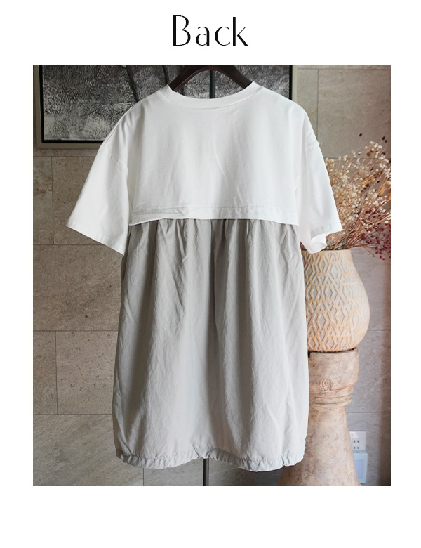 裾ドロスト異素材ポケットトップス(980-23175)