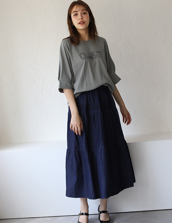デニムティアードスカート(KY-25120)
