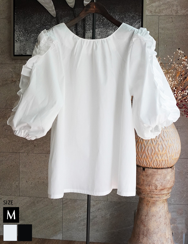 フリルスリーブブラウス(MY-4461)
