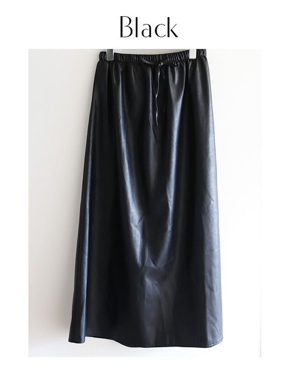 フェイクレザースカート(Y55618)