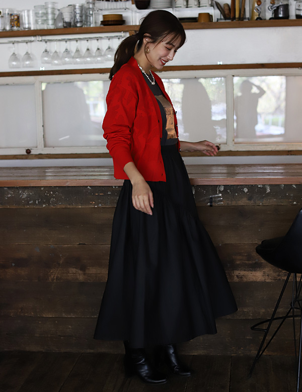 ティアードエコレザースカート(KY-30011)