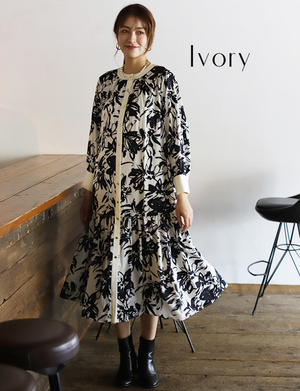 アフリカンプリント　ティアードワンピース Dot＆Stripes CHILD WOMAN（ドットアンドストライプス