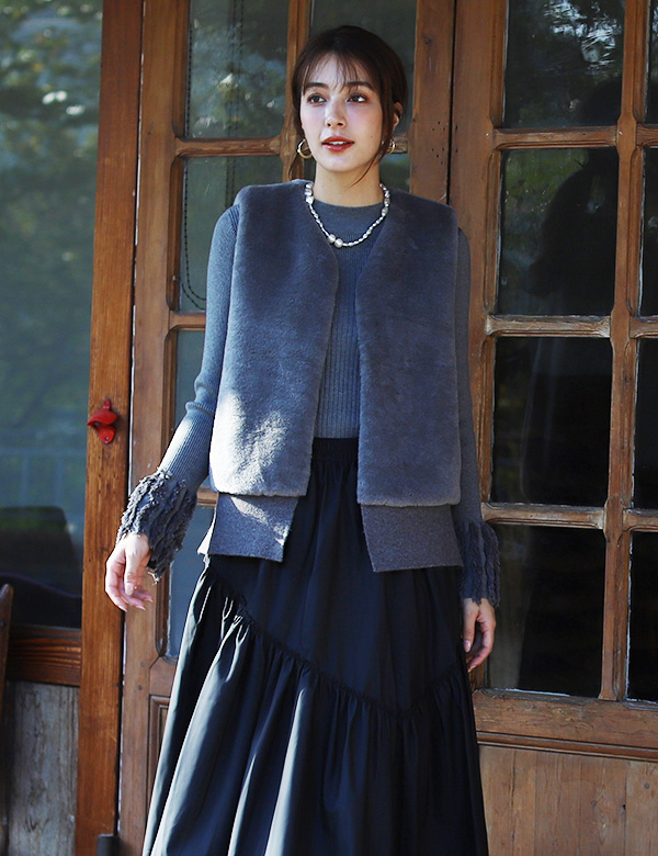 ファーニットベスト(KY-5579)