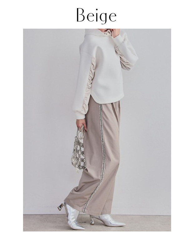 フリンジラインワイドパンツ(52228F)