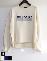 ラメロゴジャガードドロストニット(19-0439)