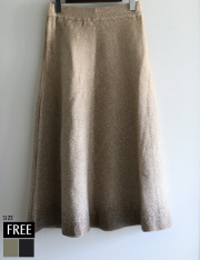 箔ラメデザインフレアニットスカート(KY-5615)