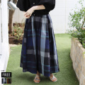メモリーチェックフレアスカート(a82-006)