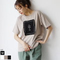 ツイードパッチワーク刺繍Tシャツ(45-0353)【メール便】