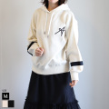 スウェットライクロゴ刺繍ニットパーカー(39-0302)