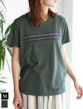ポイントデニムロゴTシャツ(912-95142)【メール便】