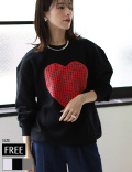 英字ハートプリントスウェット(15176)