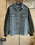 MA-1デニム切替えジャケット(KY-5027)