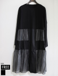オーガンジーパネルデザインワンピース(KY-5538)