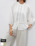 エアリードロストレイヤードブラウス(157-4059)