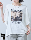 フォトプリントゆったりドルマンスリーブTシャツ(148-203103)