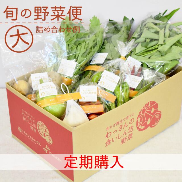 旬の野菜便　8月　梱包画像　大　定期購入