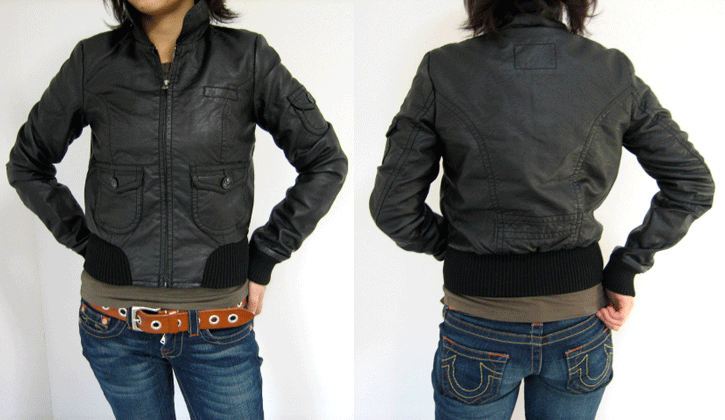 【H&M】エイチ＆エム【"DIVIDED" FAKE LEATHER   JACKET】フェイクレザー　ジャケット