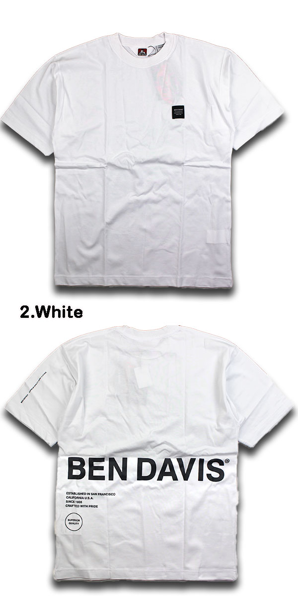 ベンデイビス Tシャツ メンズ 半袖 BEN DAVIS Industrial Logo Tee C-1580044 ビッグシルエット オーバーサイズ バックプリント ロゴT