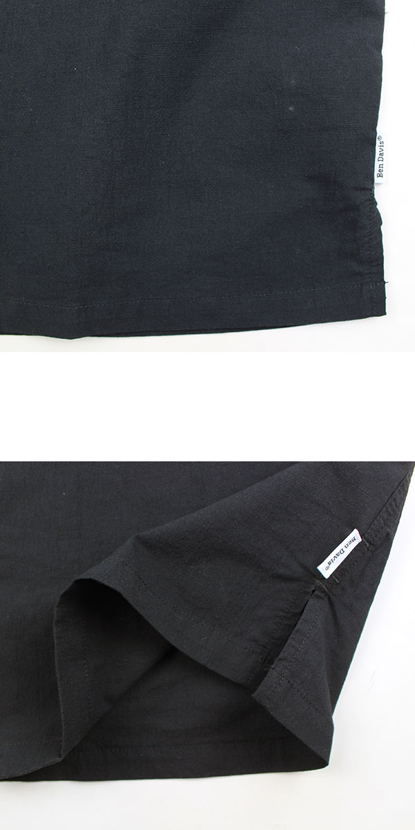 ベンデイビス 開襟シャツ メンズ 半袖 オープンカラーシャツ BEN DAVIS FORTUNE EMB 刺繍 ゴリラ ワーク ND-26580014
