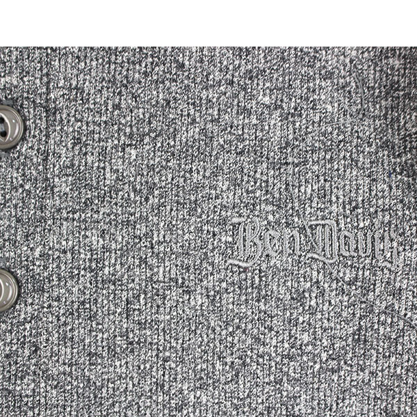 BEN DAVIS ヘンリーネック Tシャツ メンズ 半袖 リブ ジャスト 伸縮 刺繍 無地 RIB HENLEY TEE C-26580046 ベンデイビス