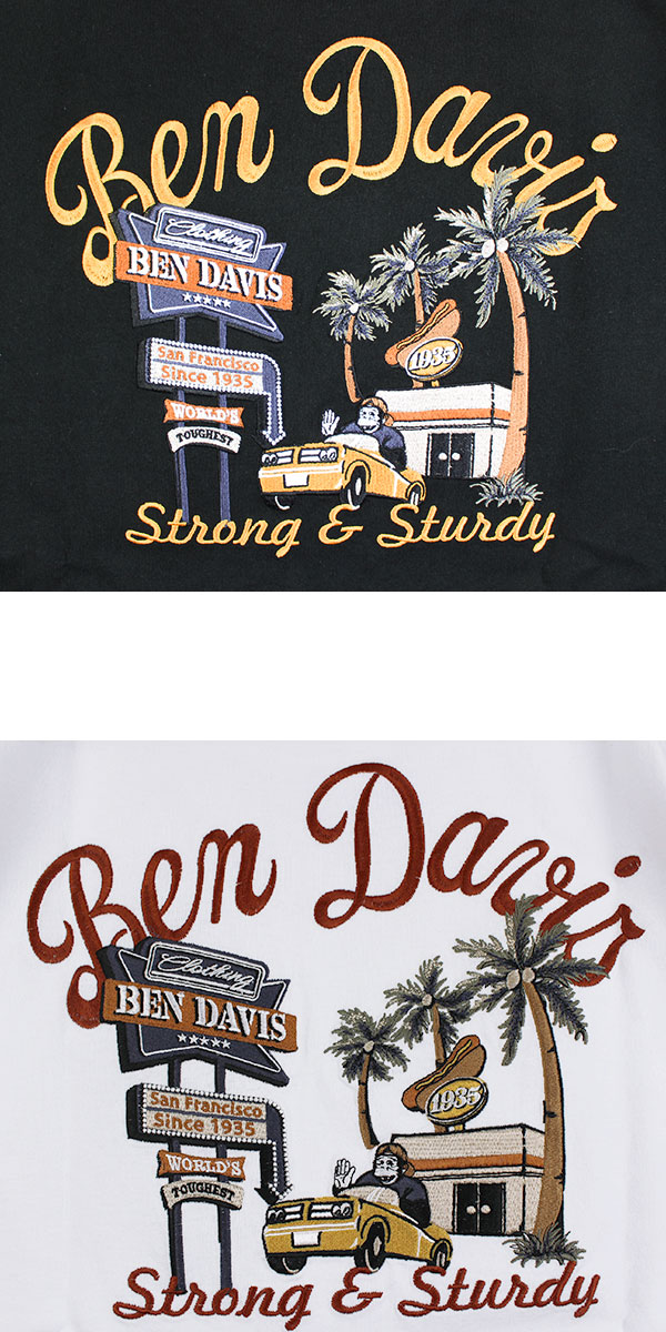 ベンデイビス BEN DAVIS Tシャツ メンズ レディース 半袖 刺繍 スーベニア ベトジャン オーバーサイズ SOUVENIR EMB TEE C-25580065