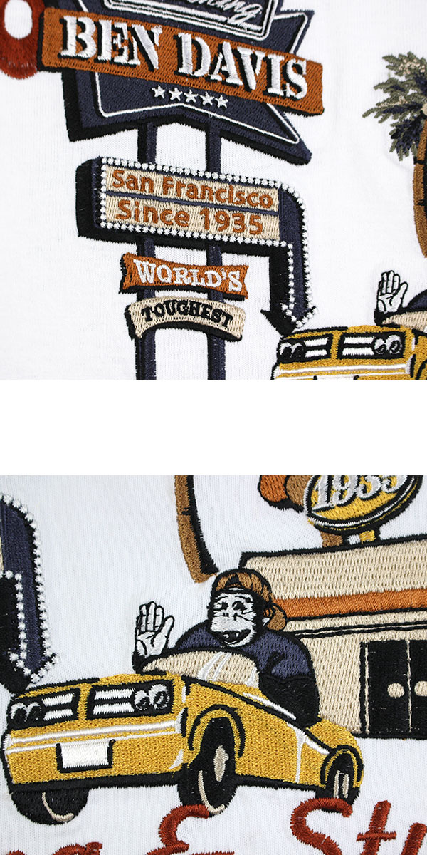 ベンデイビス BEN DAVIS Tシャツ メンズ レディース 半袖 刺繍 スーベニア ベトジャン オーバーサイズ SOUVENIR EMB TEE C-25580065