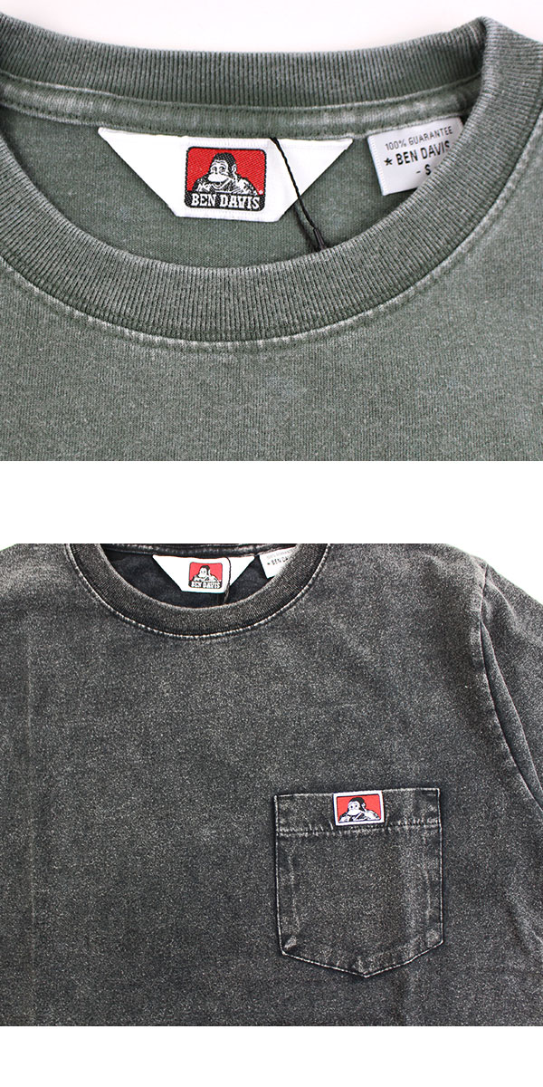 BEN DAVIS ベンデイビス ヴィンテージ ポケットTシャツ 半袖 POCKET ピグメント加工 C-26580042