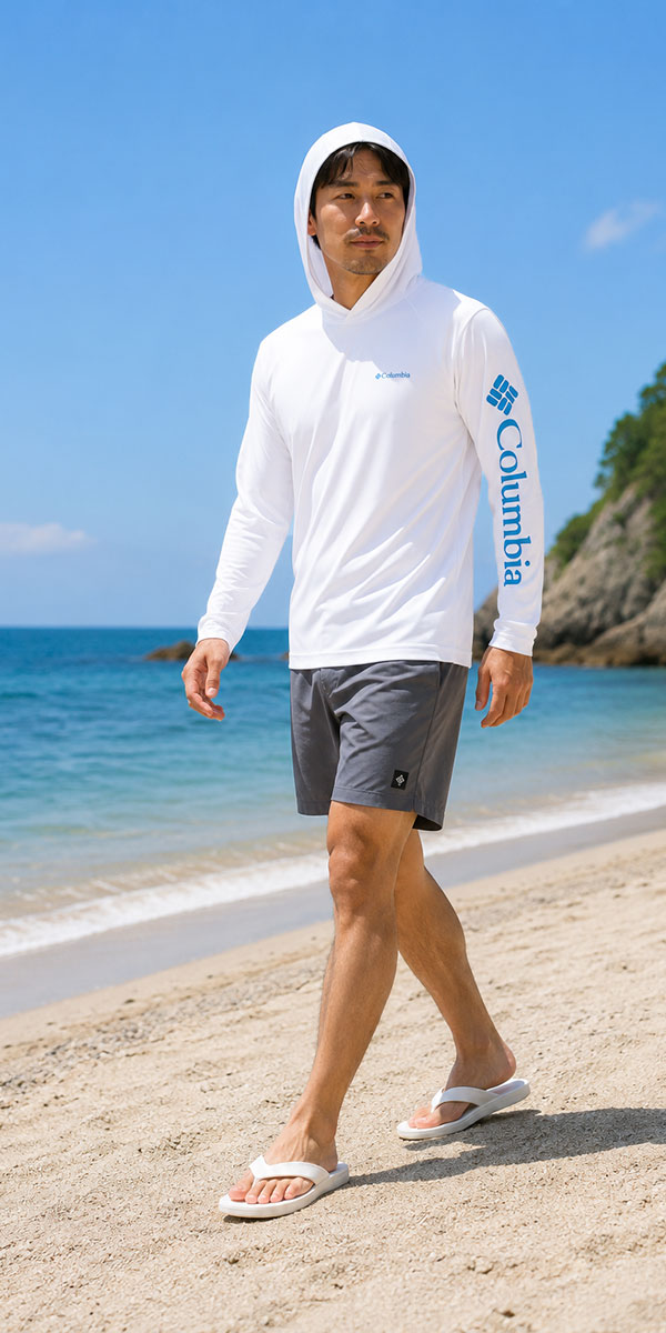 コロンビア ラッシュガード メンズ Columbia Fork Stream Hoodie 1693581 パーカー 長袖 UPF50 UVカット