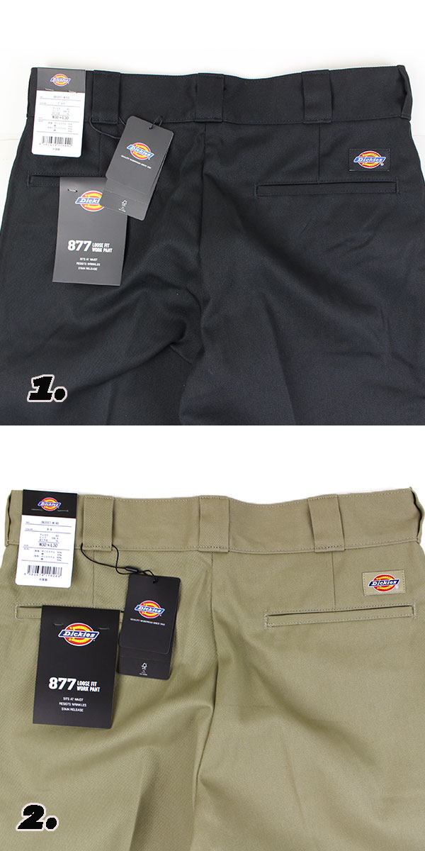 ディッキーズ 877 ワークパンツ メンズ Dickies DB2037 ルーズフィット TCツイル レングス 30インチ チノパン