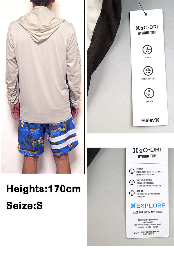 ハーレー/HURLEY/水着/ラッシュガード/Tシャツ/長袖/メンズ