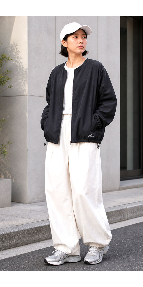 NANGA ナンガ ノーカラージャケット レディース 軽量 撥水 EXCURSION NO COLLAR JACKET W N2611-1A084B SHADOW RIP 春夏 アウター