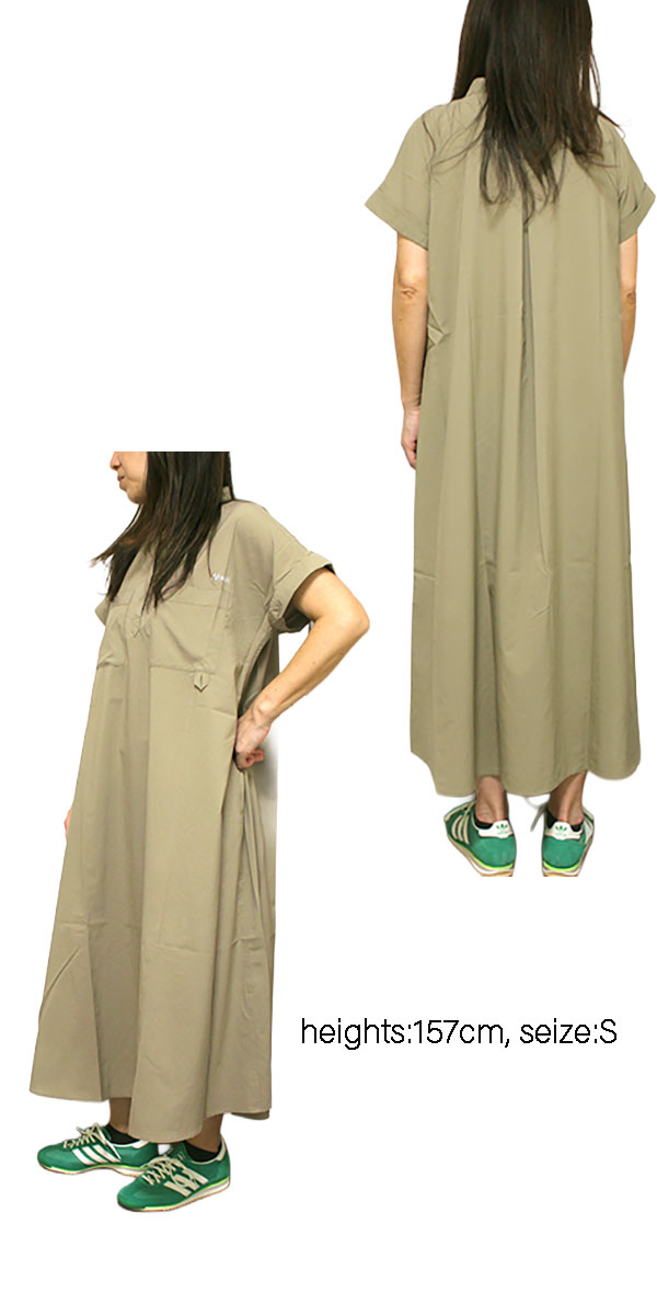 NANGA ナンガ ワンピース レディース EXCURSION DRESS エクスカーション ドレス 軽量 速乾 UVカット SHADOW RIP 半袖