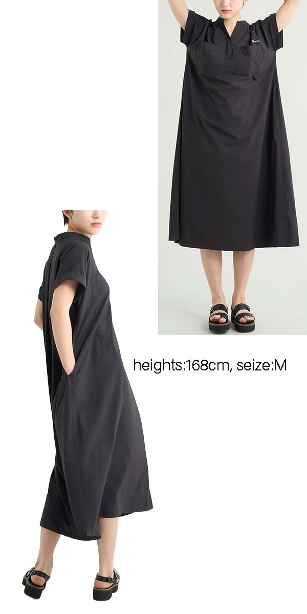 NANGA ナンガ ワンピース レディース EXCURSION DRESS エクスカーション ドレス 軽量 速乾 UVカット SHADOW RIP 半袖