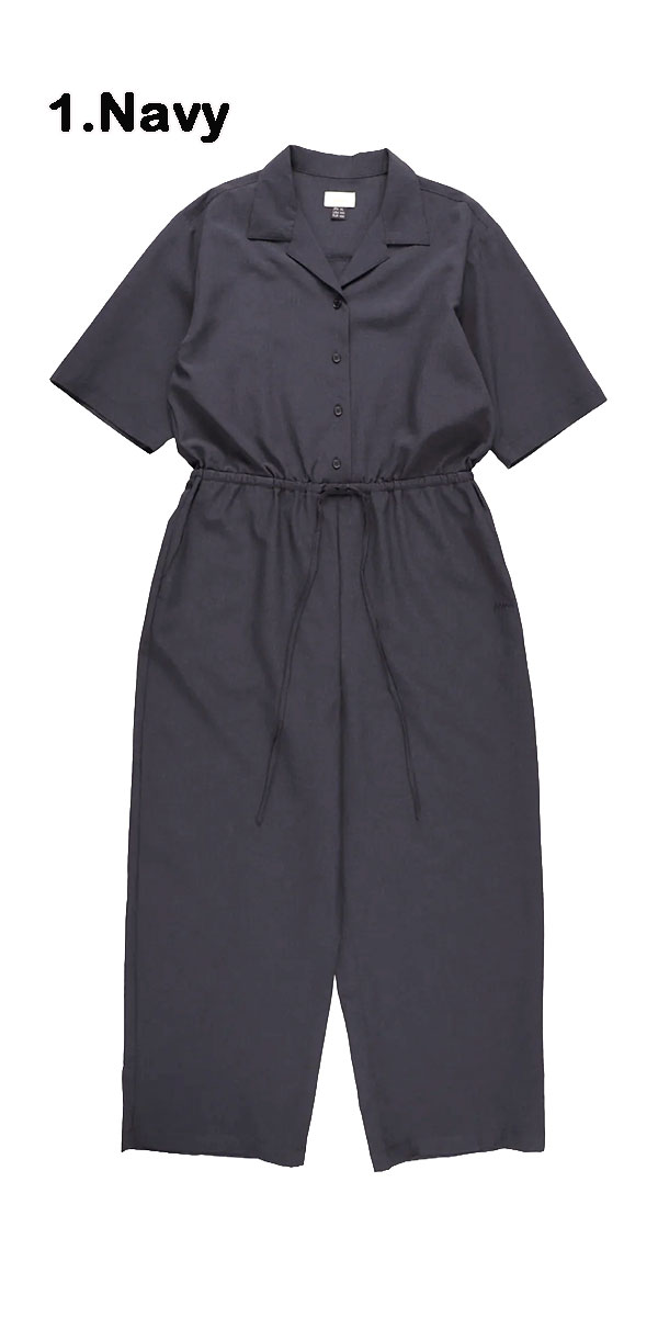 ナンガ オールインワン レディース 半袖 NANGA DotAir ドットエア ジャンプスーツ ワイド NANGA OPEN COLLAR ALL IN ONE W