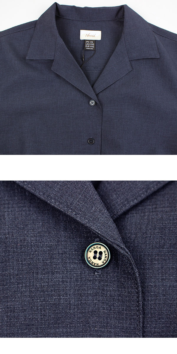 ナンガ オールインワン レディース 半袖 NANGA DotAir ドットエア ジャンプスーツ ワイド NANGA OPEN COLLAR ALL IN ONE W