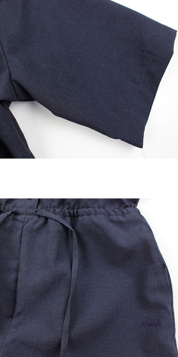 ナンガ オールインワン レディース 半袖 NANGA DotAir ドットエア ジャンプスーツ ワイド NANGA OPEN COLLAR ALL IN ONE W