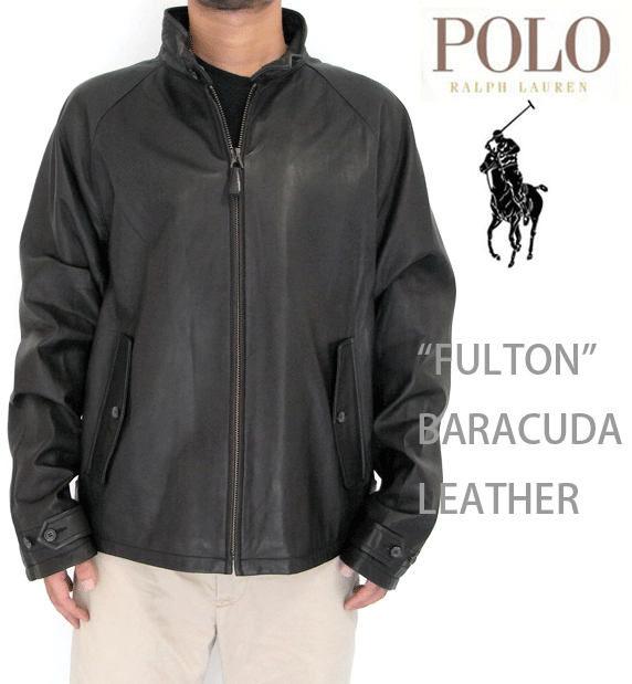 【POLO Ralph Lauren】ラルフローレン　メンズ【FULTON BARACUDA LEATHER JACKET】バラクーダ　レザー　ジャケット