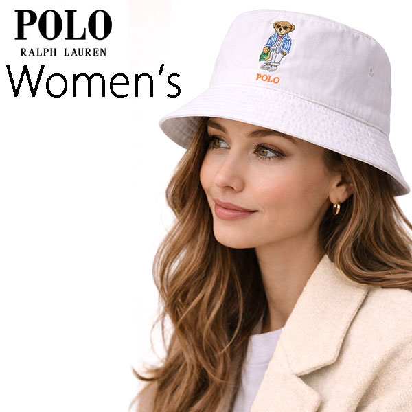 ラルフローレン ポロベア ハット レディース Polo Bear Bucket Hat WT0169 帽子 バケハ 白