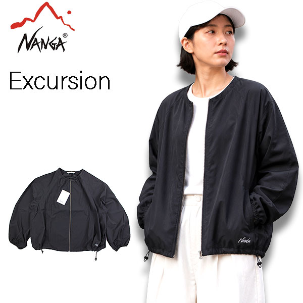 NANGA ナンガ ノーカラージャケット レディース 軽量 撥水 EXCURSION NO COLLAR JACKET W N2611-1A084B SHADOW RIP 春夏 アウター