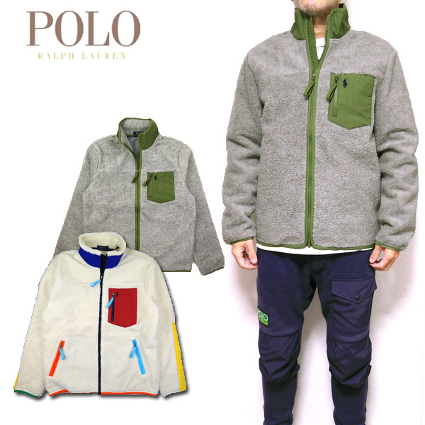 ラルフローレン フリース メンズ ジャケット アウター ボア Ralph Lauren Hybrid Fleece Jacket 防寒 春秋冬 アウトレット S-XL 白
