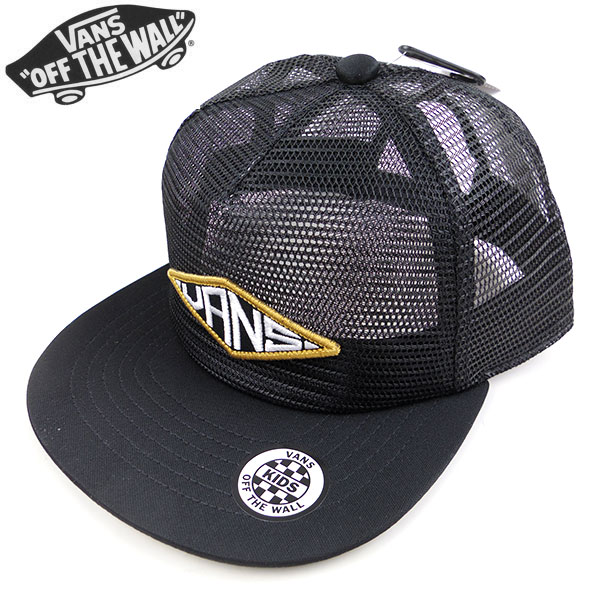 キッズ キャップ 男の子 メッシュ バンズ 帽子 VANS DIAMOND MESH TRUCKER CAP 子供 スナップバック 2023