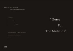 Masaya Kato & Miwa Okuno / Notes For The Mutation