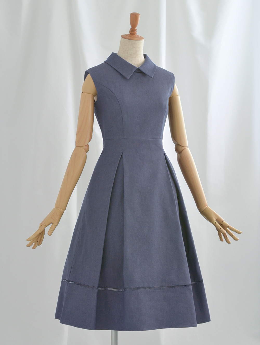 デニム ワンピース ラフィネ】03-a24 お色展開：ブルー ／ サイズ展開